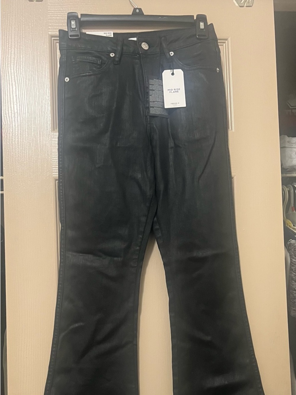 Forever 21 Black Mid-Rise Flare Jeans